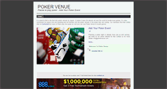 Desktop Screenshot of pokervenue.com